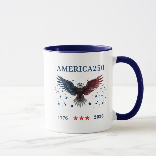 Caneca Dia da Independência AMÉRICA250 1776 - 2026 (Direita)