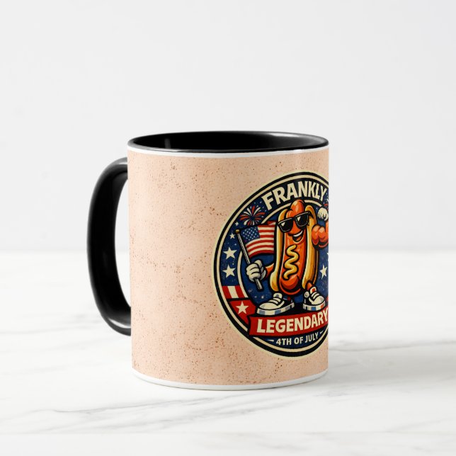 Caneca Dia da Independência Dawg - Amantes de Comida (Frente Esquerda)