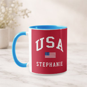 Caneca Dia da Independência Patriótico Bandeira Americana