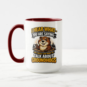 Caneca Dia da Marmota Legal Divertido Fevereiro