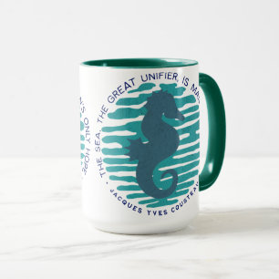 Caneca Dia da Terra, Cavalo do Mar e Ondas, Limpar o Ocea