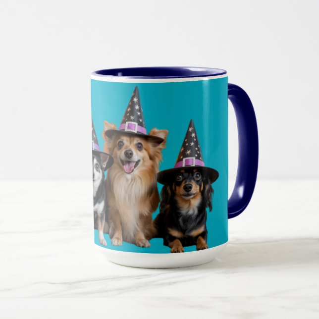 Caneca Dia das Bruxas Cachorro Fofo (Frente Esquerda)