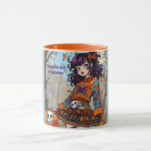 Caneca Dia das Bruxas,Estilo Assustador de Outono, Fofo A
