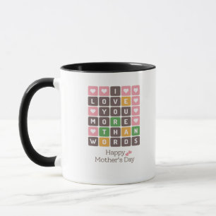 Caneca Dia das Mães Amor Você Mais do que Palavras Sentid