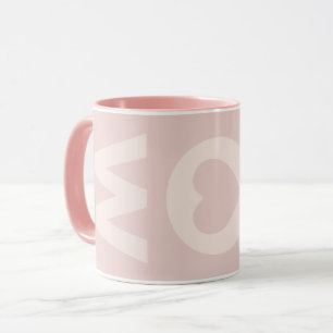 Caneca Dia das Mães Coração Rosa MODERNO