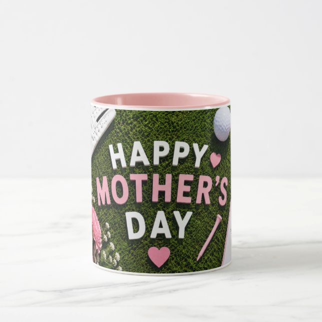 Caneca Dia das Mães de Golfe para Mãe de Golfe (Centro)
