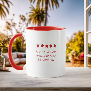 Caneca Dia das Mães Personalizado Incrível de 5 Estrelas 