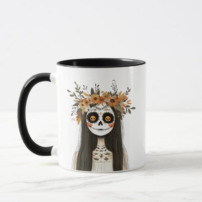 Caneca Dia das Perucas do Crânio Mortas (Esquerda)