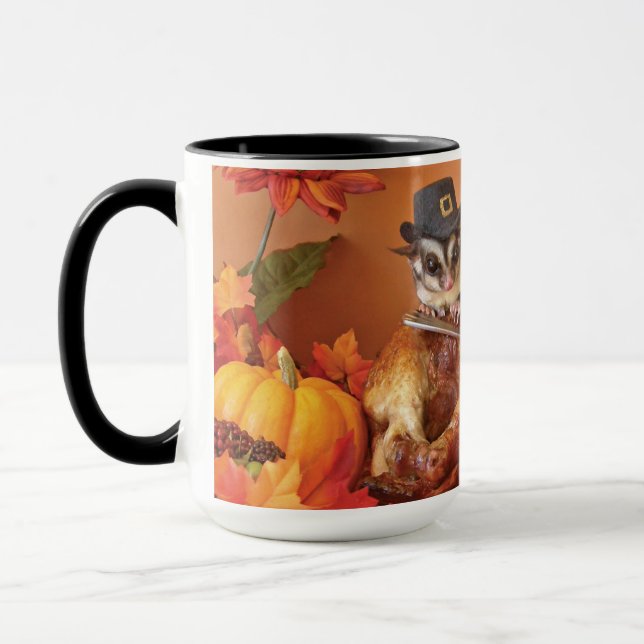 Caneca Dia de Ação de Graças do Sugar Glider (Esquerda)