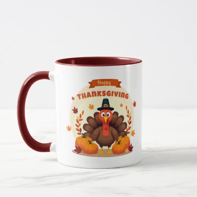 Caneca Dia de Ação de Graças frango grande (Esquerda)