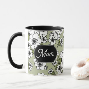 Caneca Dia de as mães Anemone Floral