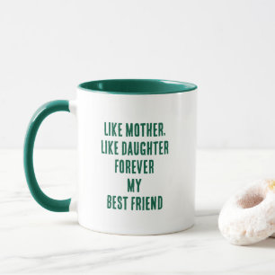 Caneca Dia de as mães Citada Mãe Filha Caçadora Verde Bra