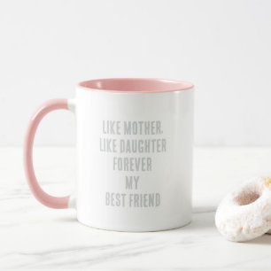 Caneca Dia de as mães Citando Mãe Filha Rosa, Presente Br