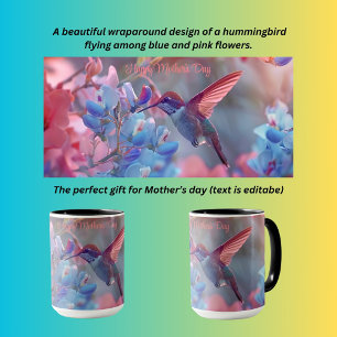 Caneca Dia de as mães de passarinho