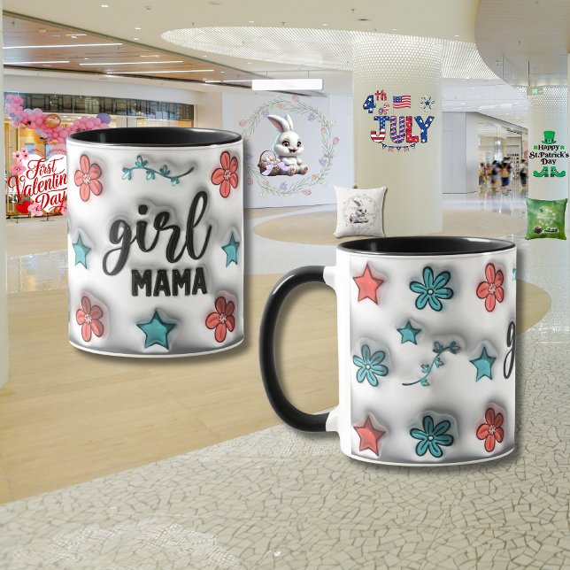 Caneca Dia de as mães "Efeito 3D" (Criador carregado)