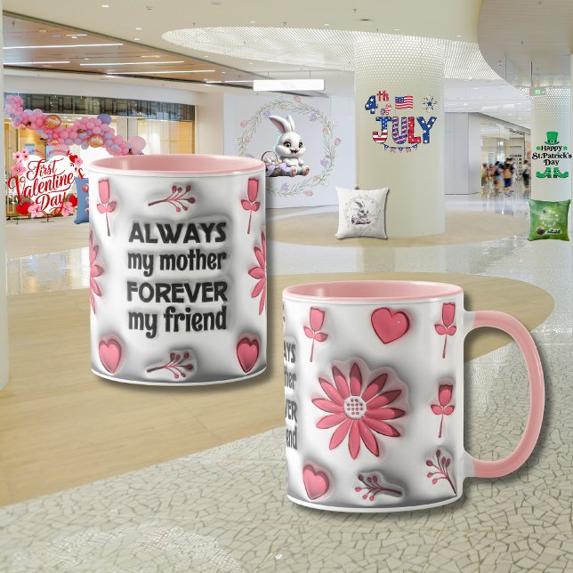 Caneca Dia de as mães "Efeito 3D" (Criador carregado)