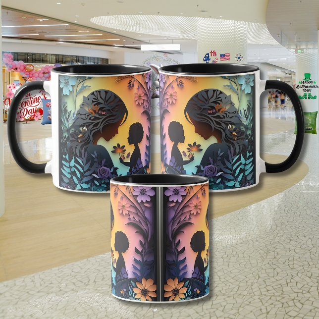 Caneca Dia de as mães "Efeito 3D" (Criador carregado)