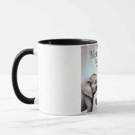 Caneca Dia de as mães Elefante Junto Dia de as mães