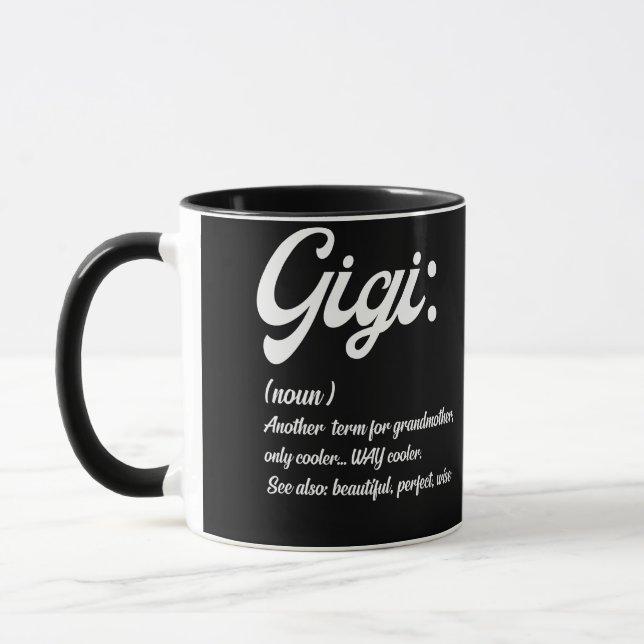 Caneca Dia de as mães Gigi Definição Avó Aniversário (Esquerda)