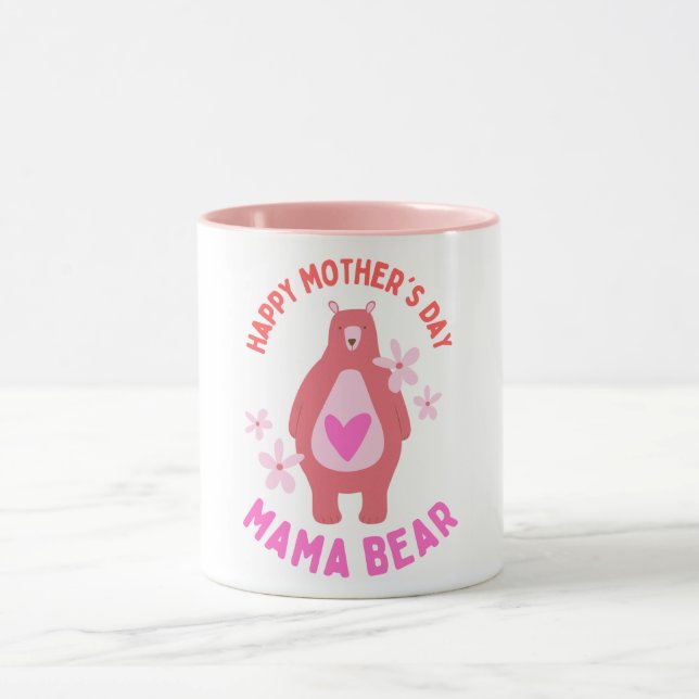 Caneca Dia de as mães Mama Bear Hugging (Centro)