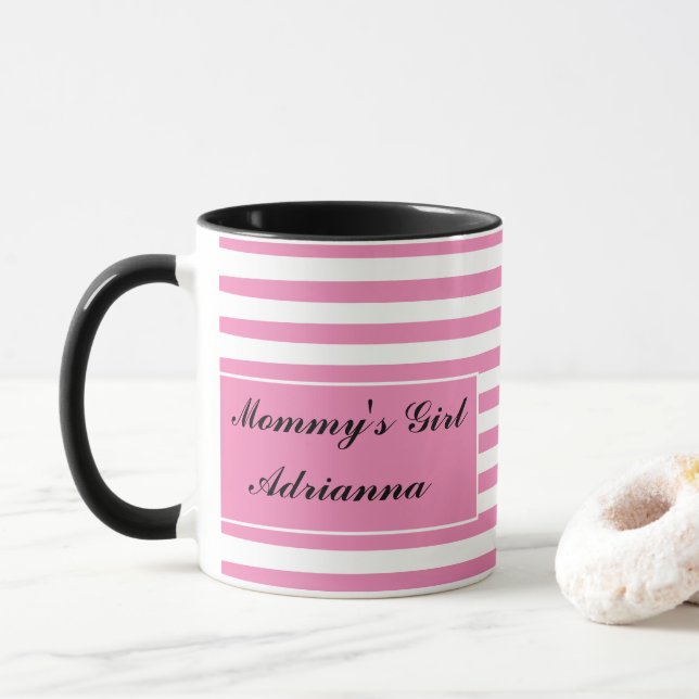 Caneca Dia de as mães Oferta Mamãe Garota Personalizada (Com Donut)