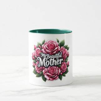Caneca Dia de as mães Palavras "Minha Mãe Bonita"