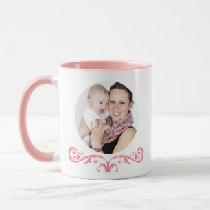 Caneca Dia de as mães Redondo Foto Delicate Coffee Mug R