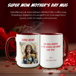 Caneca Dia de as mães Super Mãe