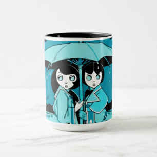 Caneca Dia de chuva em azul