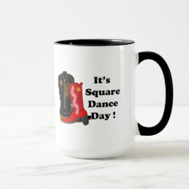 Caneca Dia de dança ao quadrado