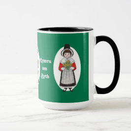 Caneca Dia de David da rua, Costume galês, Mug para Perso