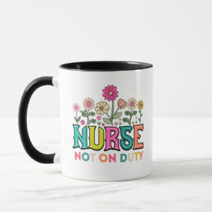 Caneca dia de folga, enfermeira engraçada dizendo, estéti