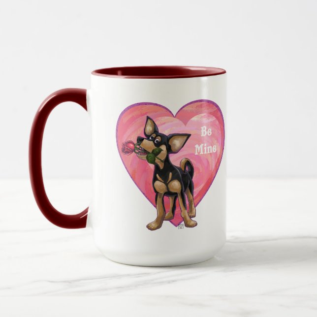 Caneca Dia de os namorados Chihuahua (Esquerda)