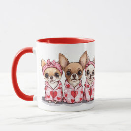 Caneca Dia de os namorados Chihuahua Dogs