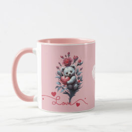 Caneca Dia de os namorados com Urso Rico