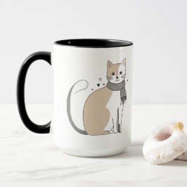 Caneca Dia de os namorados de animais de estimação, simpl