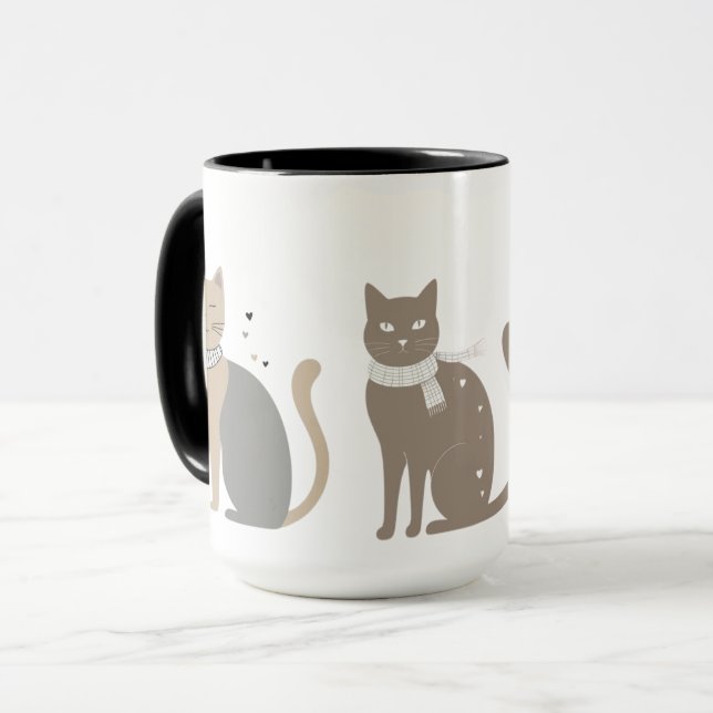 Caneca Dia de os namorados de animais de estimação, simpl (Frente Esquerda)