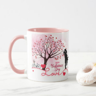 Caneca Dia de os namorados do Casal Elegante
