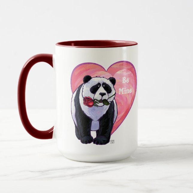 Caneca Dia de os namorados do Urso Panda (Esquerda)