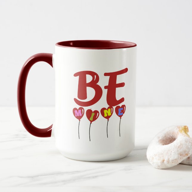 Caneca Dia de os namorados dotado de caneca, Cute Be Mine (Com Donut)