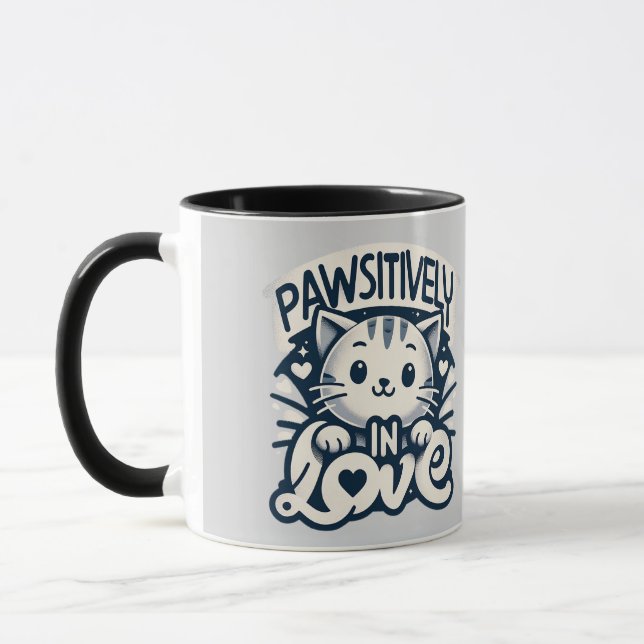 Caneca Dia de os namorados - Pawistively Apaixonado (Esquerda)