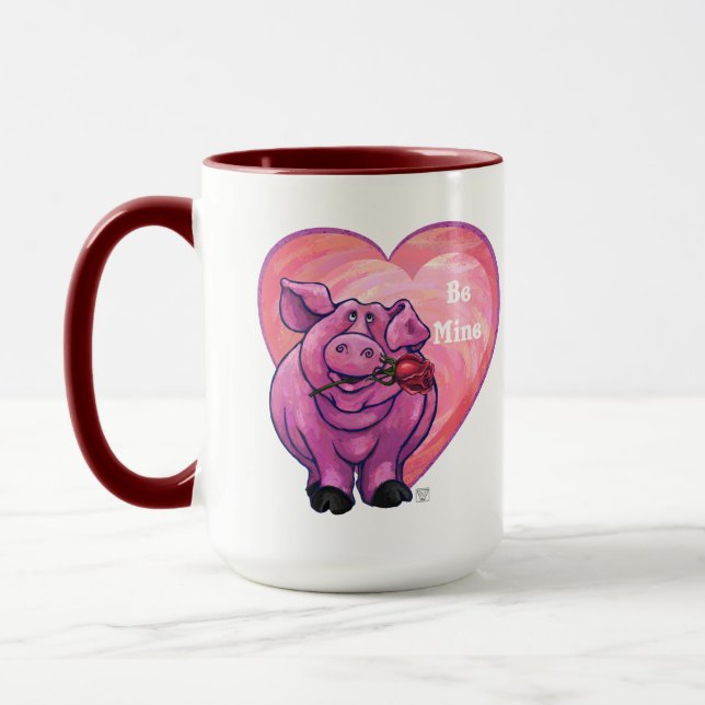 Caneca Dia de os namorados Porco (Esquerda)