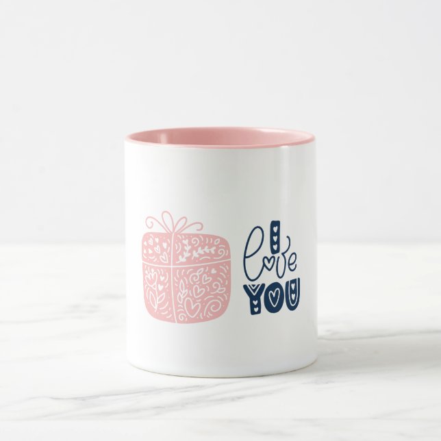 Caneca Dia de os namorados que eu te amo (Centro)