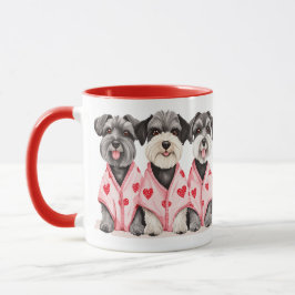 Caneca Dia de os namorados Schnauzer Cães