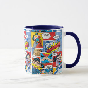 Caneca Dia de os namorados Superman   Colagem em quadrinh