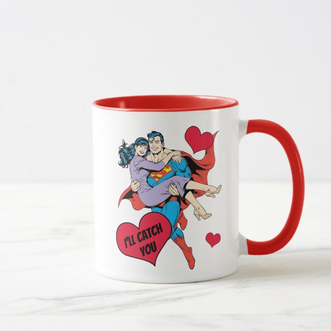 Caneca Dia de os namorados Superman | Eu pego você (Direita)
