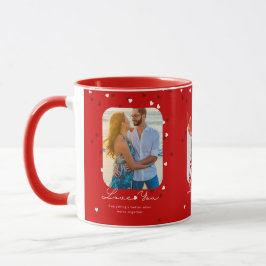 Caneca Dia de os namorados Vermelho de Foto Personalizáve