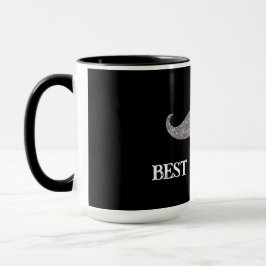 Caneca Dia de os pais Black Silver Mustache