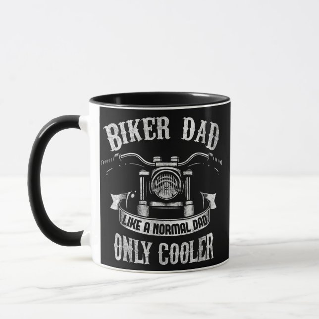 Caneca Dia de os pais de motociclo do Pai Biker  (Esquerda)