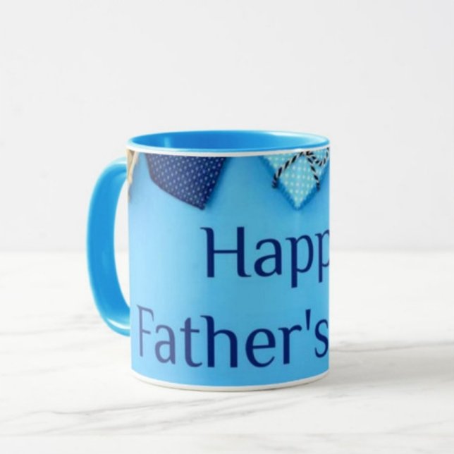 Caneca Dia de os pais Feliz Impresso Tumg Azul do Céu Mod (Criador carregado)